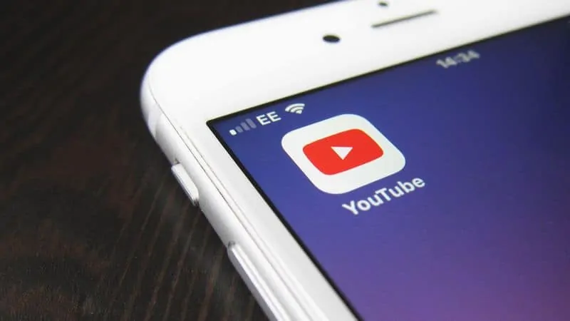 Youtube icon on a phone