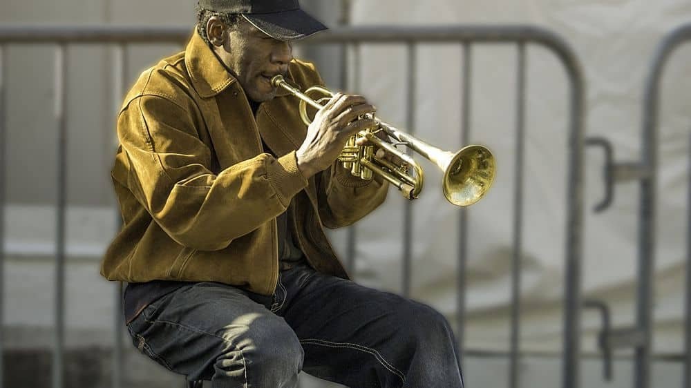 trumpeter warming up