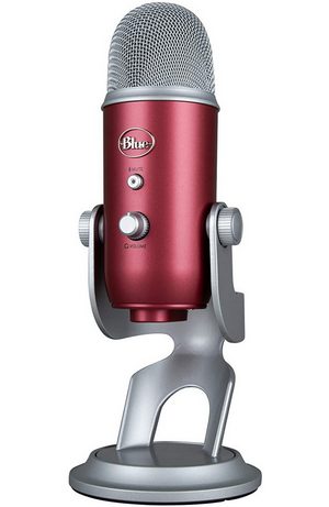 Blue Yeti steel red color