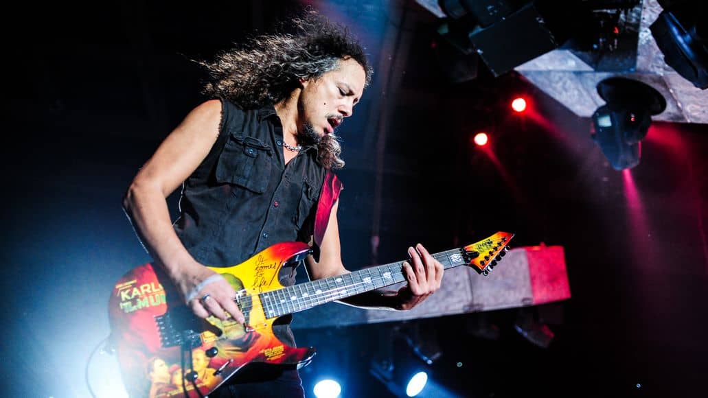 Kirk Hammett making his metal guitar scream