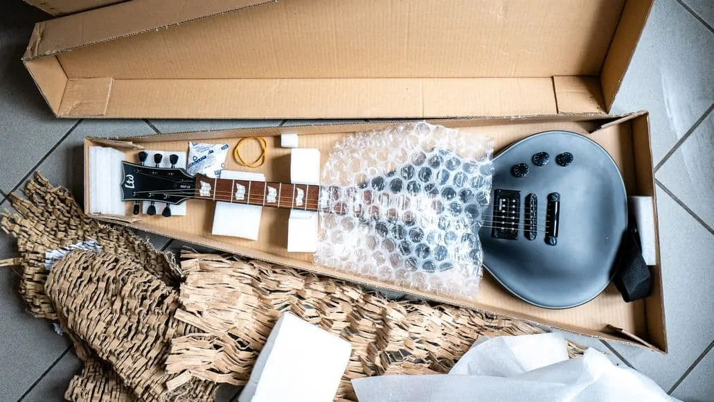 Packing a guitar for shipping without a case