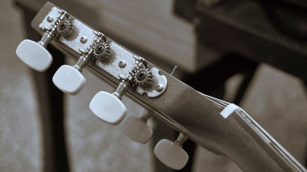 Side mounted guitar tuners