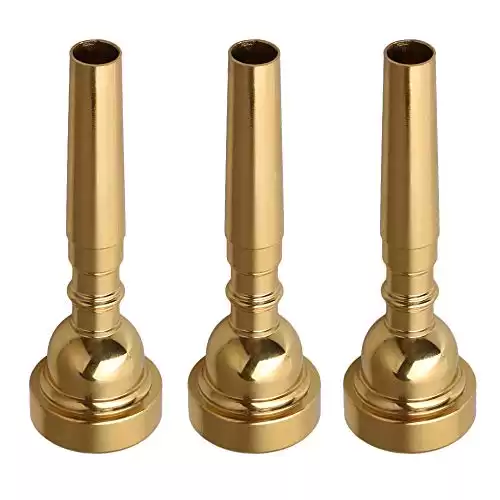 Liyafy 3-Piece Gold Plated Trumpet Mouthpiece Set