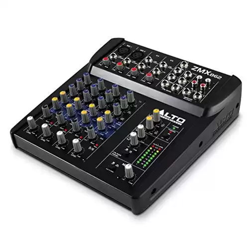 Alto Professional ZMX862 Studio Quality 6 Channel Compact Audio Mixing Desk