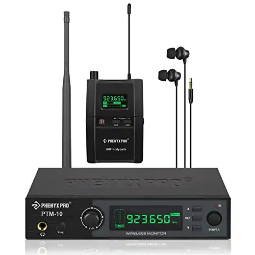 Phenyx Pro UHF Stereo Wireless In-Ear Monitor System