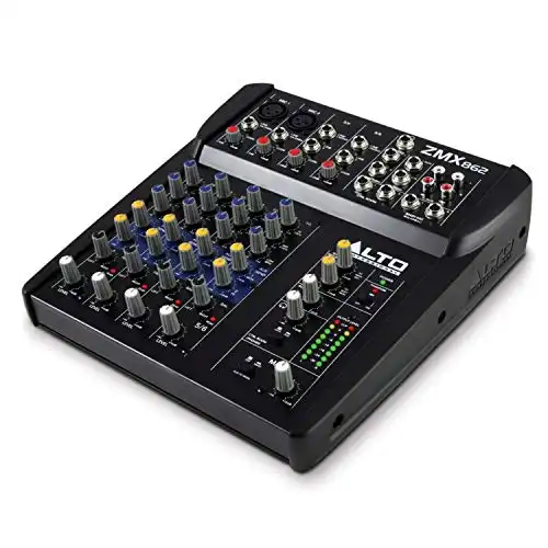 Alto Professional ZMX862 Studio Quality 6 Channel Compact Audio Mixing Desk
