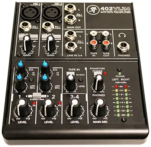 Mackie 402VLZ4 4-Channel Ultra Compact Mixer with High Quality Onyx Preamps