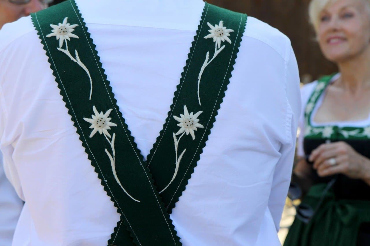 traditional clothing with edelweiss motif